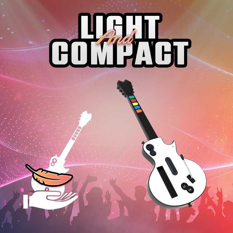 Hyperkin - Hyper Strummer - Wireless Wii Guitar Controller with Strap - Compatible with Guitar Hero and Rock Band Games (EXCLUDING: Rock Band 1) - Image 5